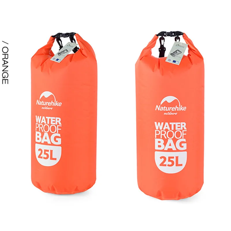 Naturehike бренд 15/25L Открытый Сверхлегкий Водонепроницаемый сумка для хранения рафтинг спортивная сумка для плавания - Цвет: Orange 25L