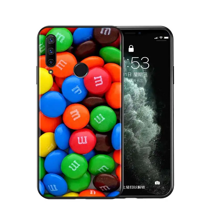 Silicone Cover Cute M&M‘s Chocolate For Huawei Honor 9 9X 9N 8S 8C 8X 8A V9 8 7S 7A 7C Pro lite Prime Play 3E Phone Case