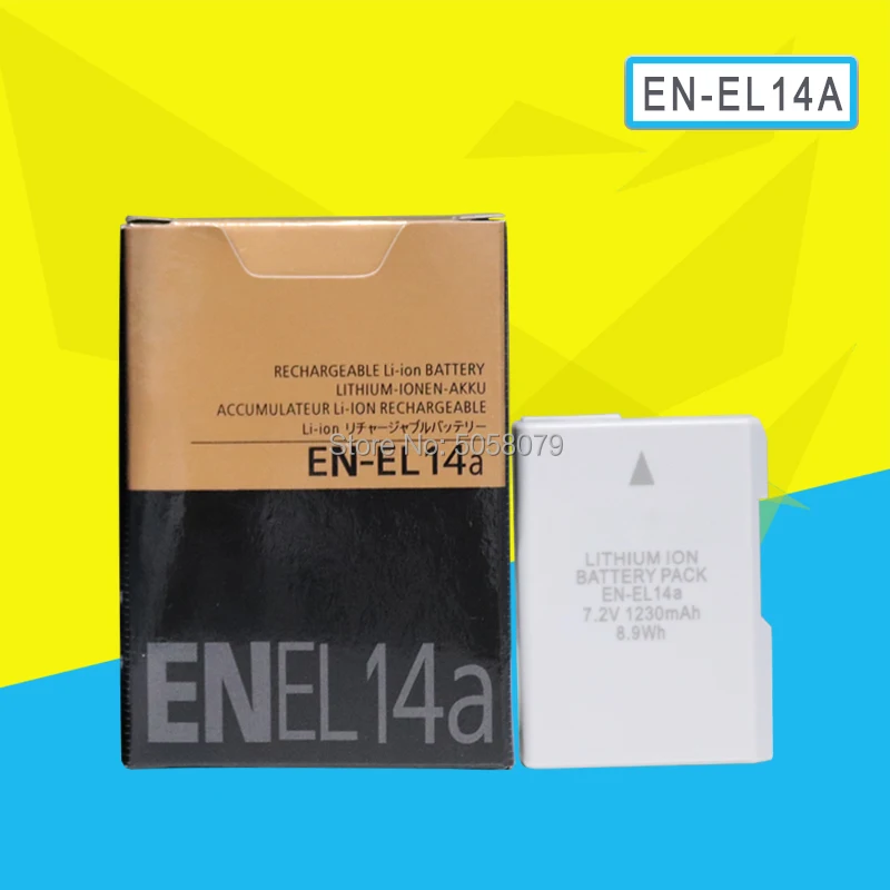 Аккумулятор для камеры ENEL14 EN EL14A аккумулятор 1230 мАч Nikon D5500 D5300 D5200 D3200 D3300 D5100 P7800 | Цифровые аккумуляторы -4000174855459