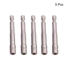 Высокое качество 1/" немагнитное шестигранное гнездо 65 мм длиной 5 мм/5,5 мм ударная гайка сеттер Драйвер гнездо бит 4 шт./5 шт