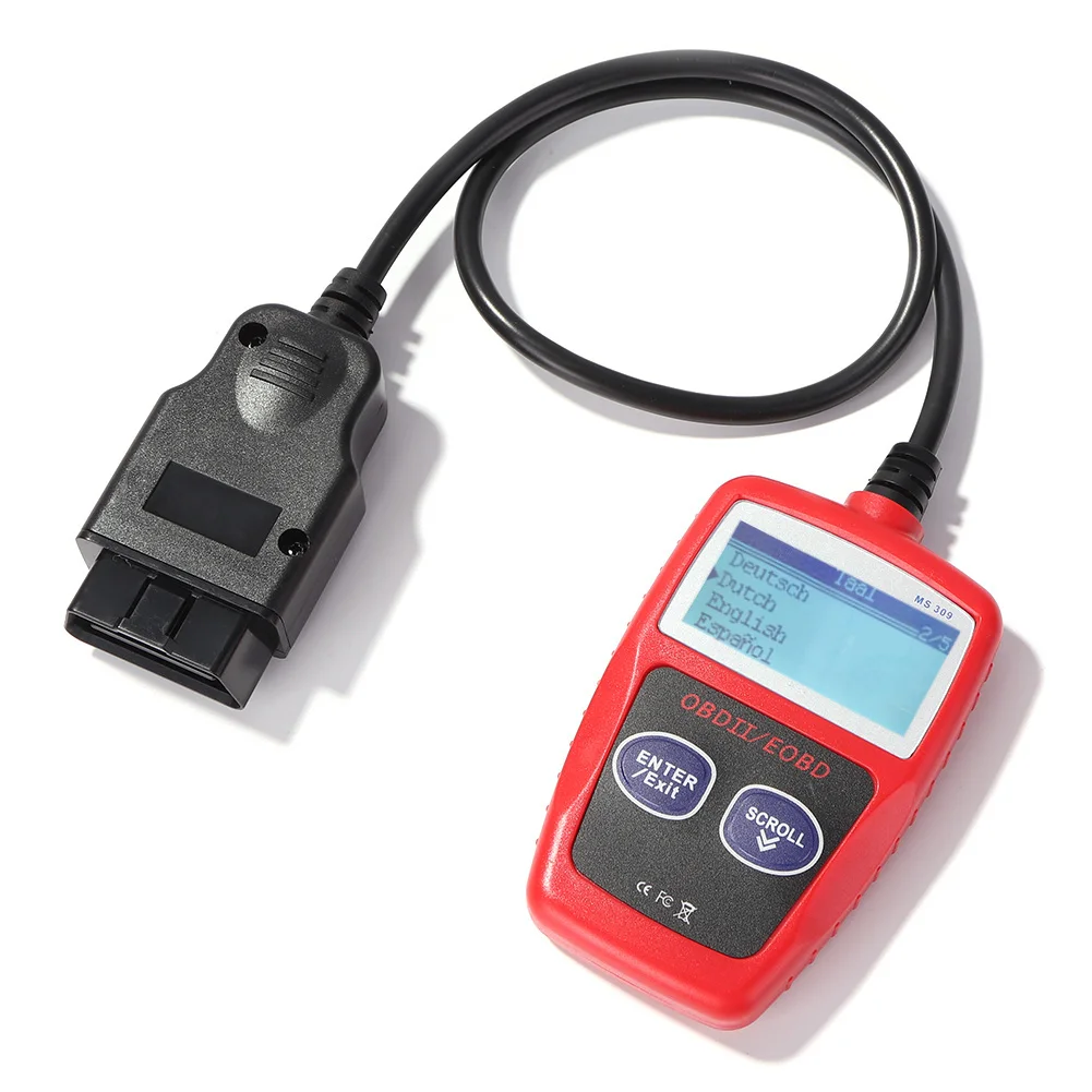 Ms309 Digitális Lcd Kijelző Obd2 Szkenner Az Autóipari Motor Elemző Diagnosztikai Eszközhöz Obdii Autókódolvasó Tartozékok Eszköz