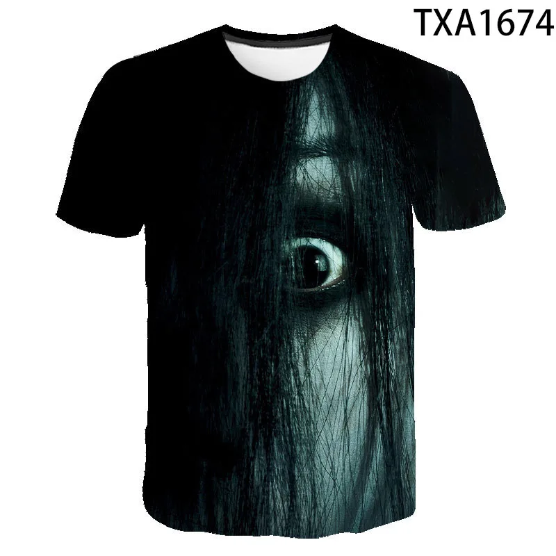 2020 Ghost Ii T-Shirt The Japan Girl Horror Movie Ring Creature Phantom Grudge Moda Uomo Donna T Shirt Gothic 3D Top Tee