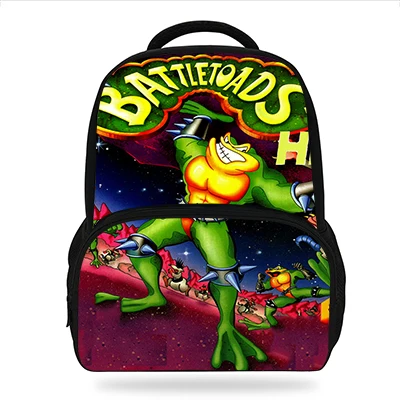 14 дюймов Battletoads и двойной дракон школьный рюкзак для детей мультфильм печатных мешок для детей мальчиков девочек - Цвет: E9016