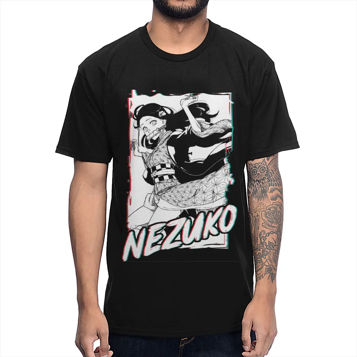 Футболка для мужчин футболки девочек Demon Slayer Kimetsu no Yaiba футболка Vaporwave Kamado Nezuko
