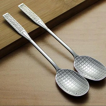 

1PC Baby Feeding Spoon Stainless Steel Badminton Racket Spoon Ice Cream Fruit Dessert Spoon Coffee Teaspoon