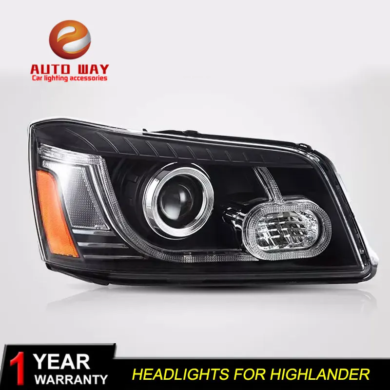 Чехол для стайлинга автомобиля фары toyota high Lander 2001-2007 СВЕТОДИОДНЫЙ DRL двойной луч