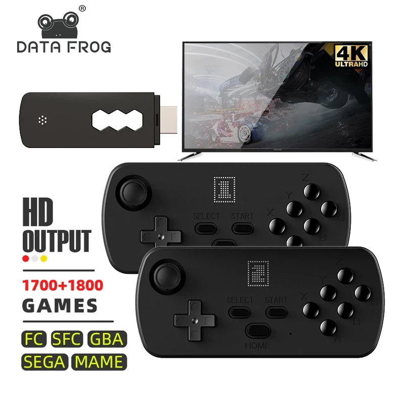 ТВ-приставка Data Frog Y3 Mini 4K USB для Sega 3500 + игр FC/SFC/GBA/SEGA/MAME | Электроника