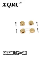 

XQRC 4pcs brass widened 3mm hexagonal hub drive adapter for 1 / 10 RC auto parts truck track axial axial scx10 III jeep