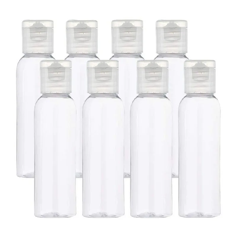 

10pcs/set 50/60/100ml Empty Lotion Bottle Refillable Clear Plastic Small Liquid Bulk Containers for Travel Liquid Lotion Shampoo