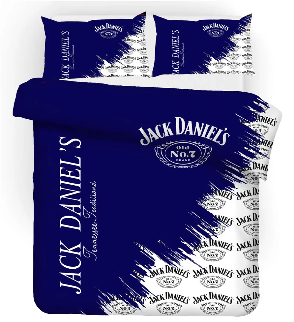 Musolei Jack Daniels 3D комплект постельного белья, пододеяльник королевского размера, пододеяльник, пододеяльник, набор вина, бренди, Текстиль для дома, кровати Q39
