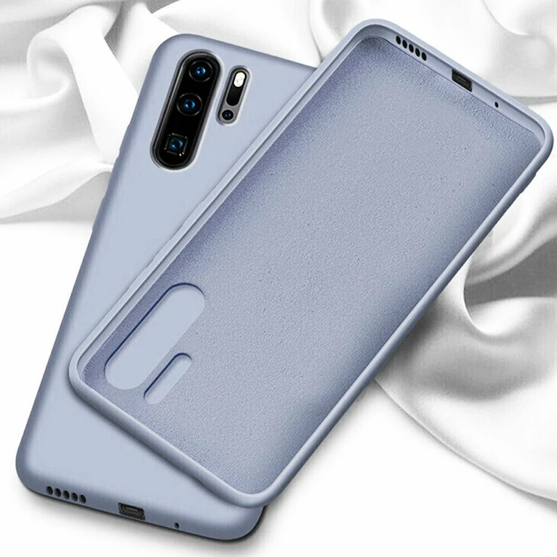 Жидкий силиконовый чехол для huawei P30 Pro P20 Lite P10, Мягкий противоударный чехол для huawei mate 30 20 10 P Smart Plus