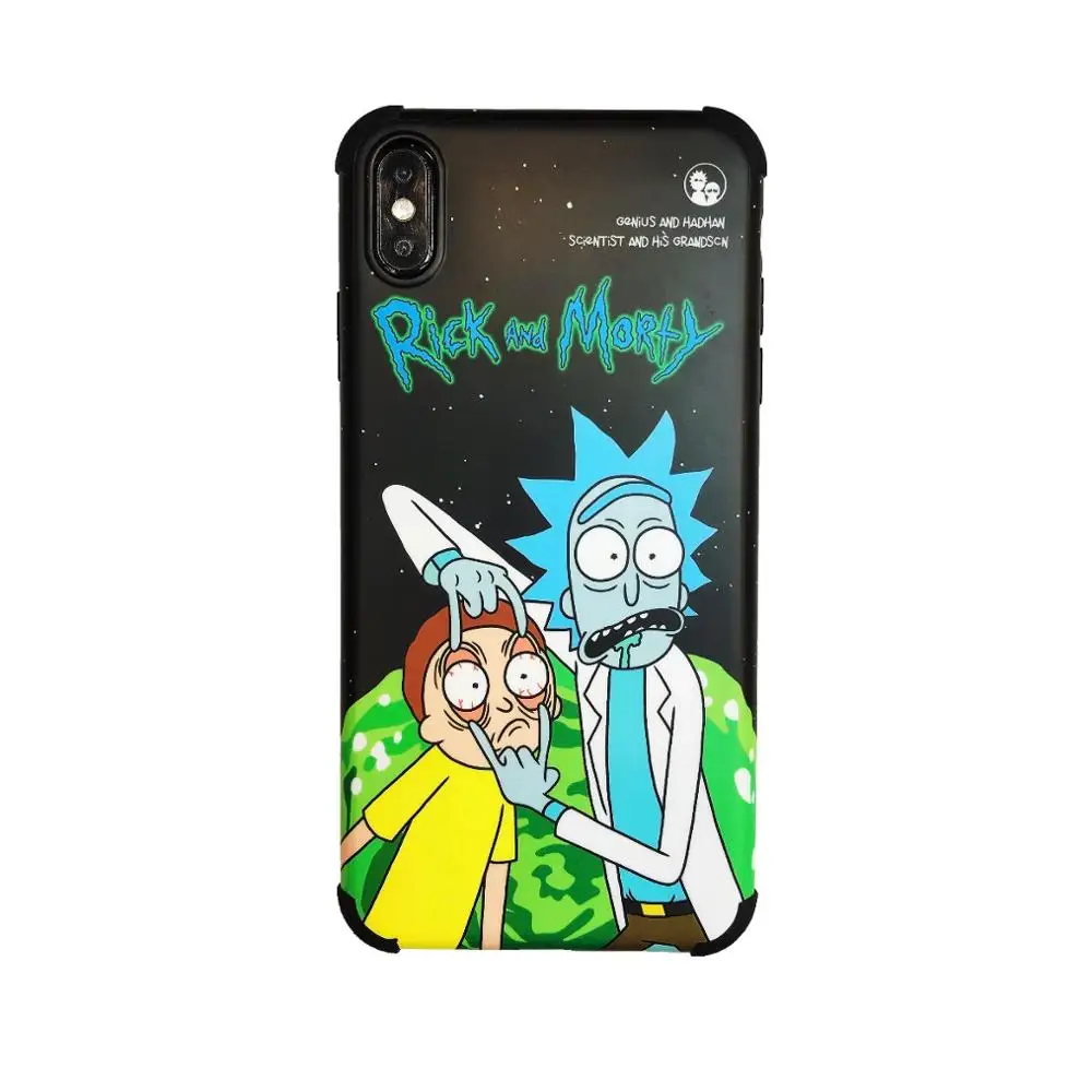 1 Забавный мультяшный семейный чехол для телефона Рик и Морти для iPhone 11 Pro Max 7 8 Plus X XS XR XSMax мягкий чехол из ТПУ - Цвет: 1