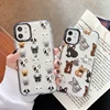 Cute French Bulldog Phone Case for iPhone 7 8 Plus X XS SE 2022 11 PRO Max Coque For iPhone XR Soft TPU Cover Black Len Frame ► Photo 1/6