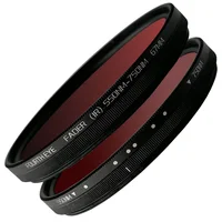 Adjustable Infrared Filter IR Lens Pass Infra-Red 550nm to 750nm 49 52 58  67 77mm for SLR DSLR Camera Lens Nikon Canon Sony