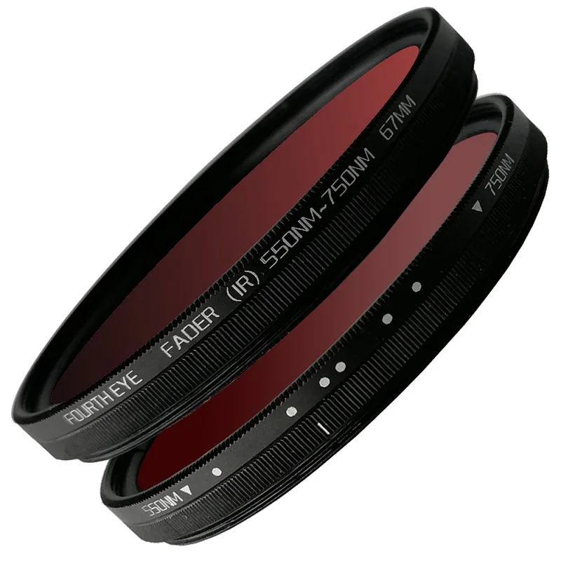 Filtro Infravermelho Ajustável para Câmera Dslr Filtro Vermelho para Nikon Canon Sony Nikon Sony de 550nm a 750nm 49 52 58 67 77 mm