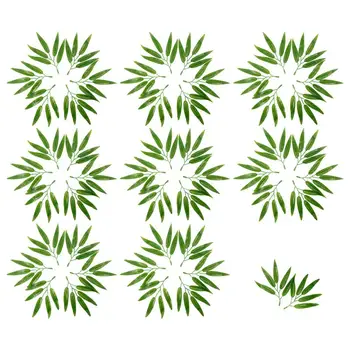

50pcs Simulated Bamboo Leaves Artificial Plants Decorations Bamboo Branches Fake Branches Ornament For Home Office
