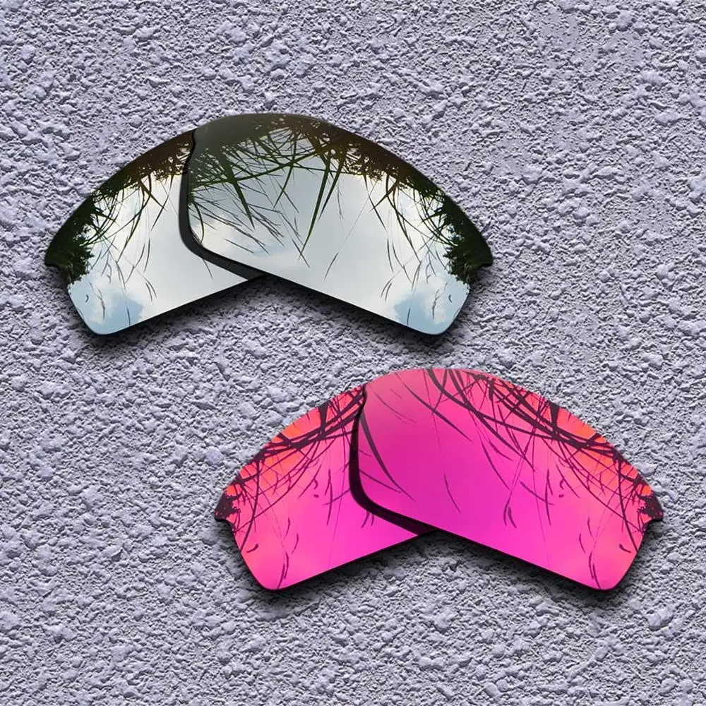 Silver-Purple Red 2 пары поляризованных сменных линз для солнцезащитных очков Oakley Bottlecap-несколько вариантов - Цвет линз: Silver-Purple Red
