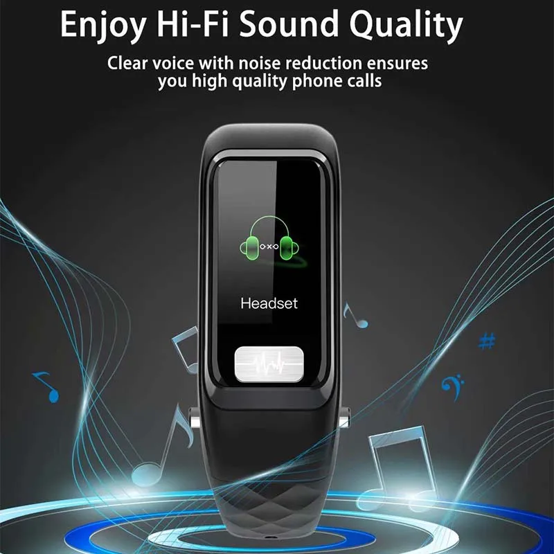 Smart bracelet watch fitness tracker activity watches 2 in 1 bluetooth earphone health smart bracelet blood pressure heart rate