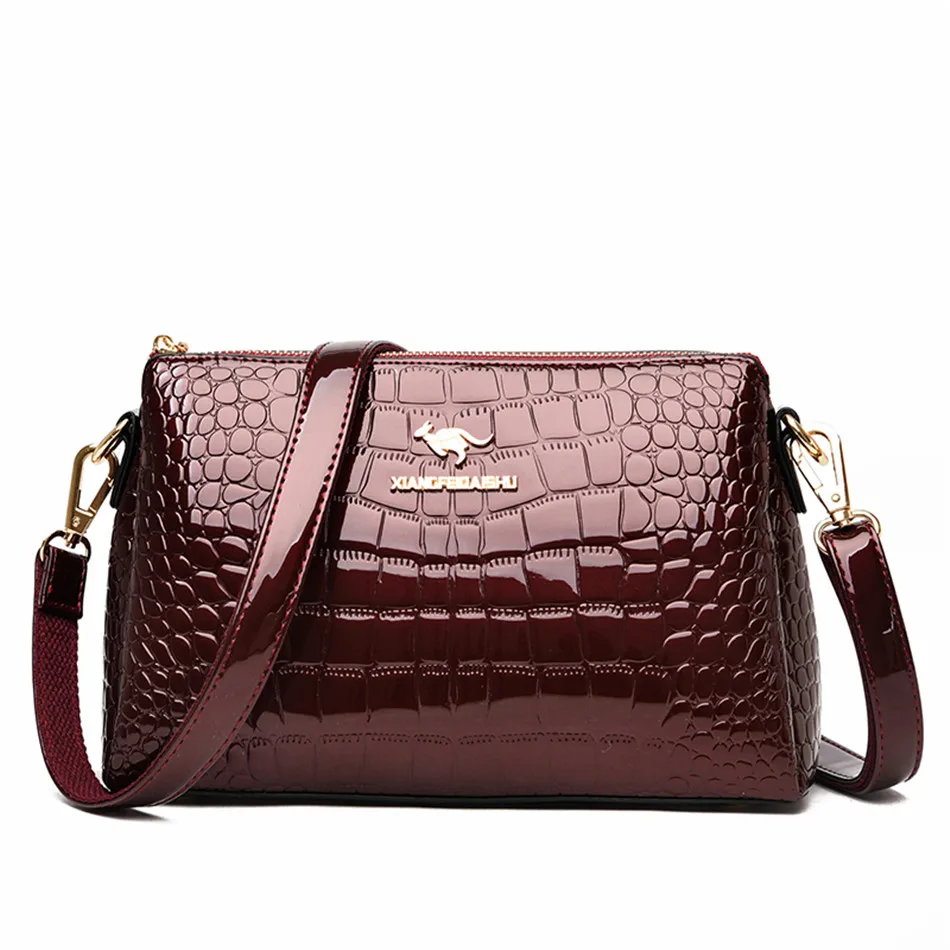 thumbnail image 1 of Bolso de mujer con partición de 3 capas, bolsos de lujo de cuero suave, bolsos de mujer, bolsos de mano cruzados de diseñador para mujer, bolsos de mano para mujer, 1 of 5