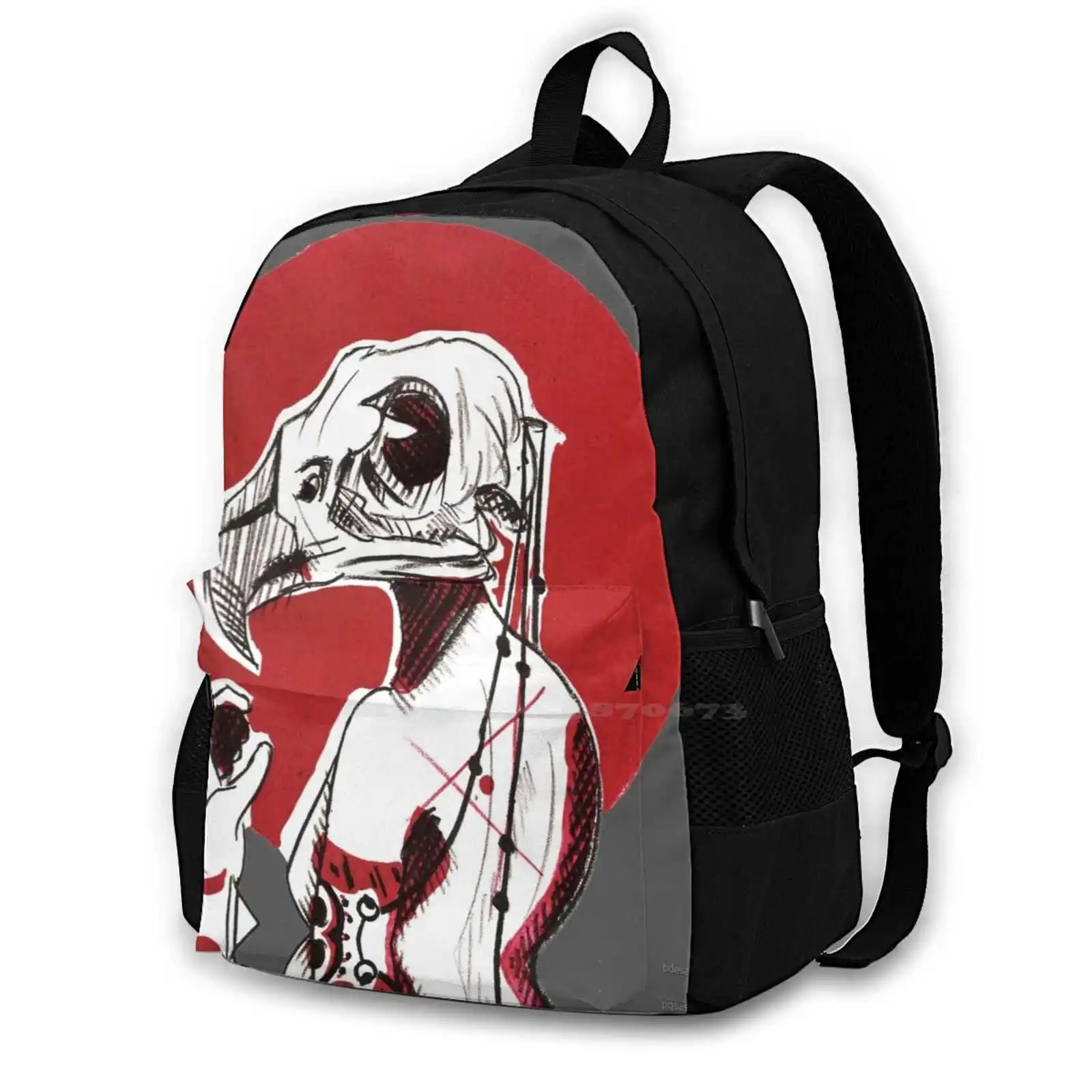 

Красная искусственная для школьного ноутбука, дорожная сумка, литография, Орел, Череп, Орел, Череп, животное, Череп, значок богини