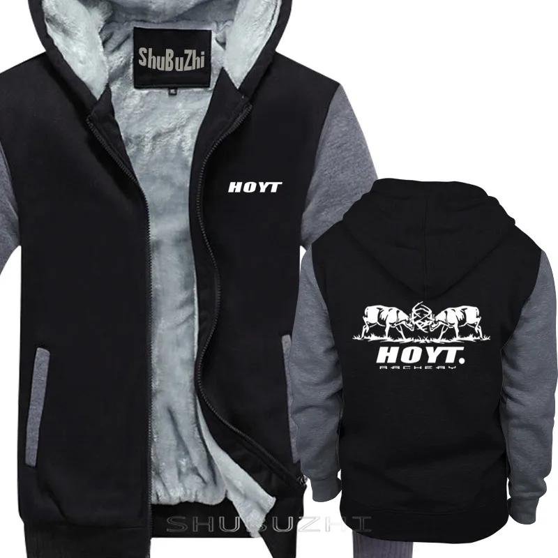 Толстая куртка мужская брендовая одежда новое короткое теплое пальто Hoyt стрельба из лука бои Бакс свободные модные брендовые мужские толстовки sbz5074 - Цвет: black grey