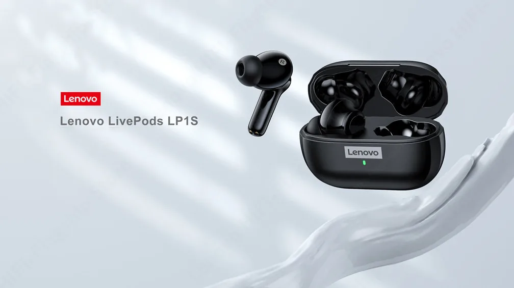 Original Lenovo LP1S TWS Earphone Wireless Bluetooth 5.0 Headphones Waterproof Sport Headsets Noise Reduction Earbuds with Mic