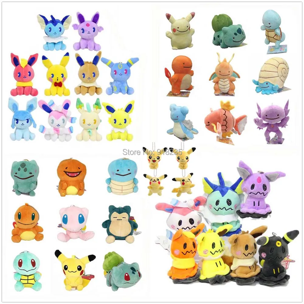 Ditto Metamon Magikarp Сквиртл храп пика Raichu зеркаon Flareon Jolteon сильвеон Umbreon Vaporeon плюшевые