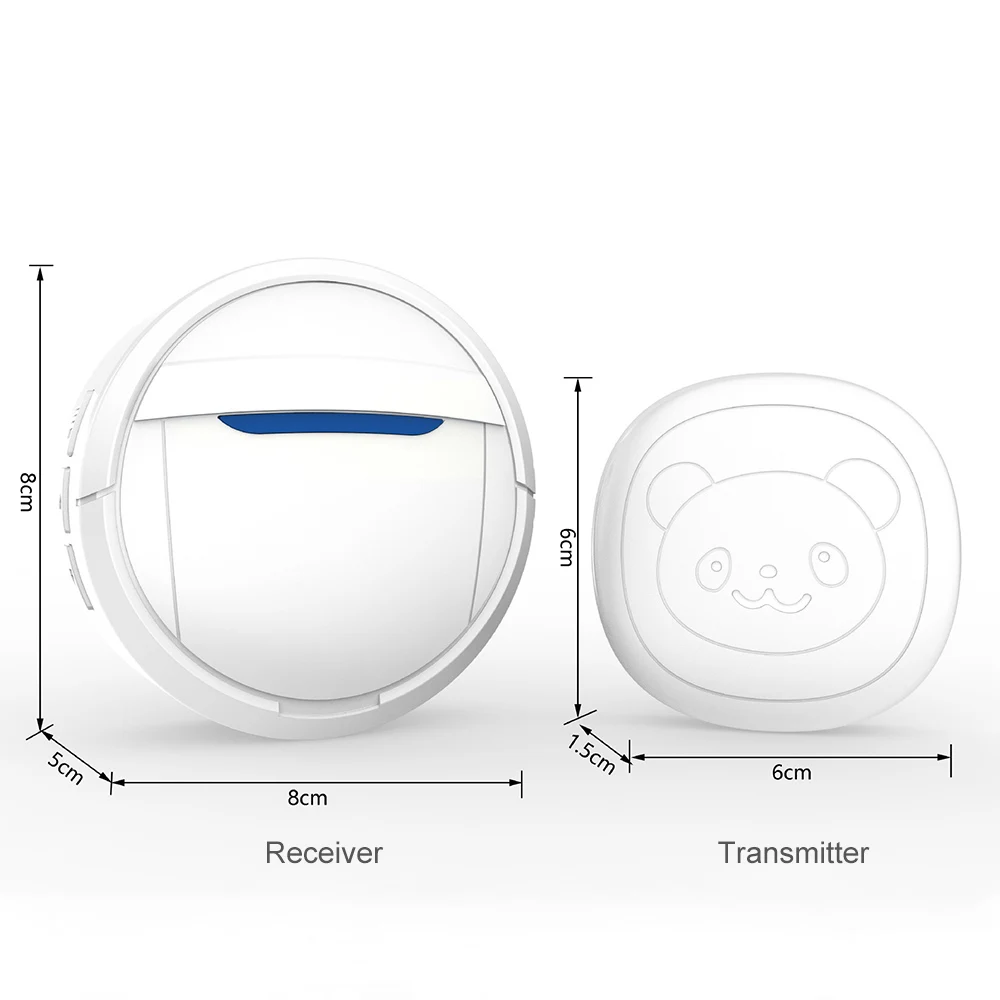 Pet Dog Doorbells Wireless Door Bell House-training Multifunction Sensor Motion (Receiver & Transmitters) Training Tool-5