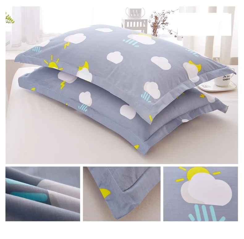 Funda de almohada пара наволочек из чистого хлопка наволочка для победителя и лета 48x74 см - Цвет: Cotton-18