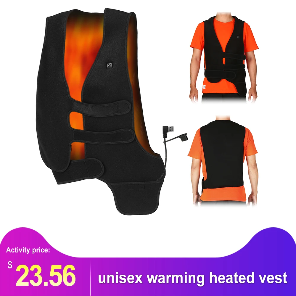 

unisex warming heated vest Far Infrared Heating Vest Electric Heated Warm Waistcoat Fishing Exploration Snowmobile Motorcycling