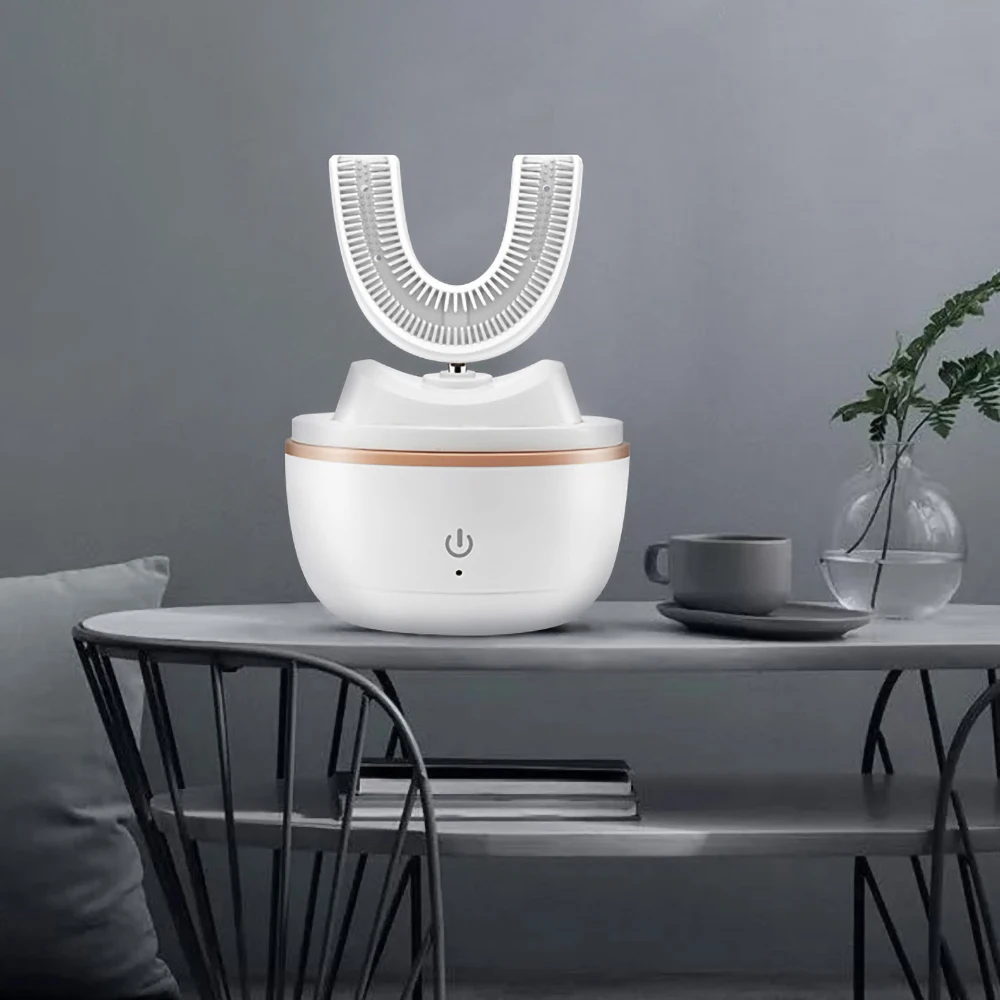 New 3 Modes 360 Sonic Automatic Electric Toothbrush USB Charging Ultrasonic Silicone U-Shaped Teeth Brush Head Tooth Whitening New 3 Modes 360 Sonic Automatic Electric Toothbrush USB Charging Ultrasonic Silicone U-Shaped Teeth Brush Head Tooth Whitening