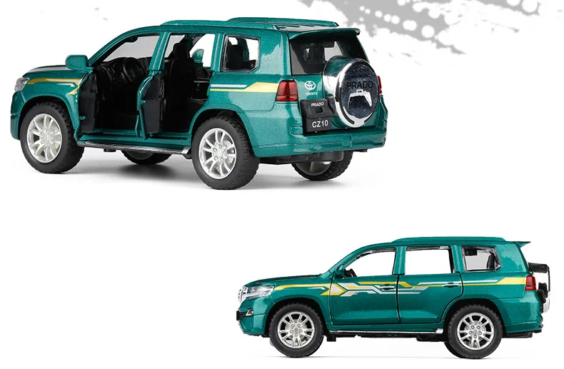 1:32 toyota land cruiser toy Metal Toy Alloy Car Diecasts Toy Vehicles Car Model 6 Doors Can Opened Toys For Children
