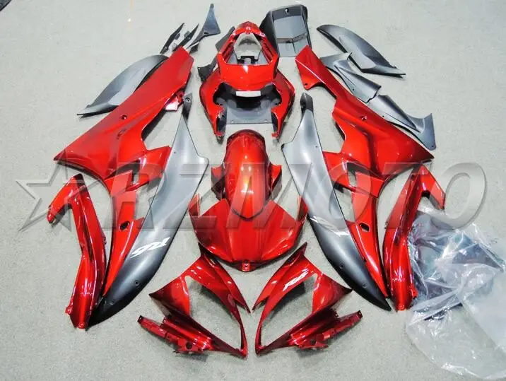 Новые ABS полные комплекты обтекателей подходят для YAMAHA YZF-R6 2006 2007 Обтекатели набор YZF1000 YZF R6 06 07 корпус инжектора части красный черный