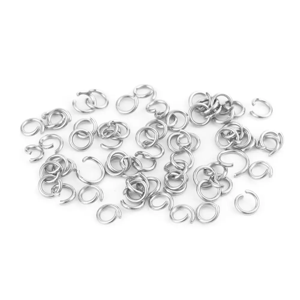 100-200Pcs 골드 컬러 304L 스테인레스 스틸 분할 반지 보석에 대 한 오픈 점프 반지 DIY 목걸이 공예 액세서리 만들기