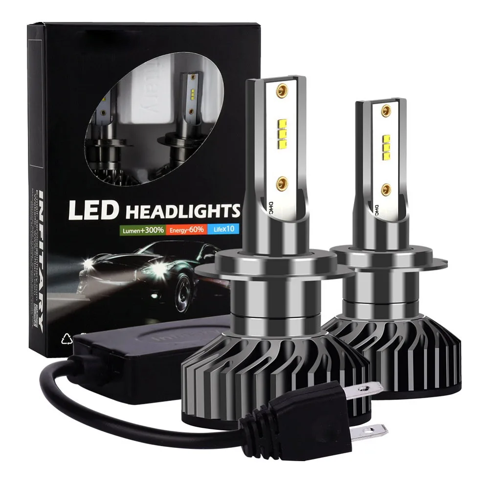 2шт. h1 h3 h4 h7 h11 9005 9006 led 12v 6500k ZES Авто светодиодные фары авто автоматическая лампа