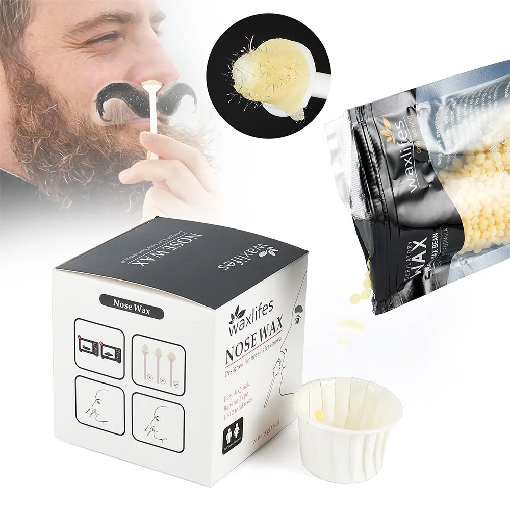 Painless Nose Waxing Kit Nose Hair Removal Wax Set Beads Nose Ear Hair