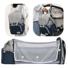 Paquetes de maternidad para cochecito de bebé, cuna portátil, botellas de aislamiento de viaje grandes, bolsa de pañales, bolsas de dormir, pañales, mochilas