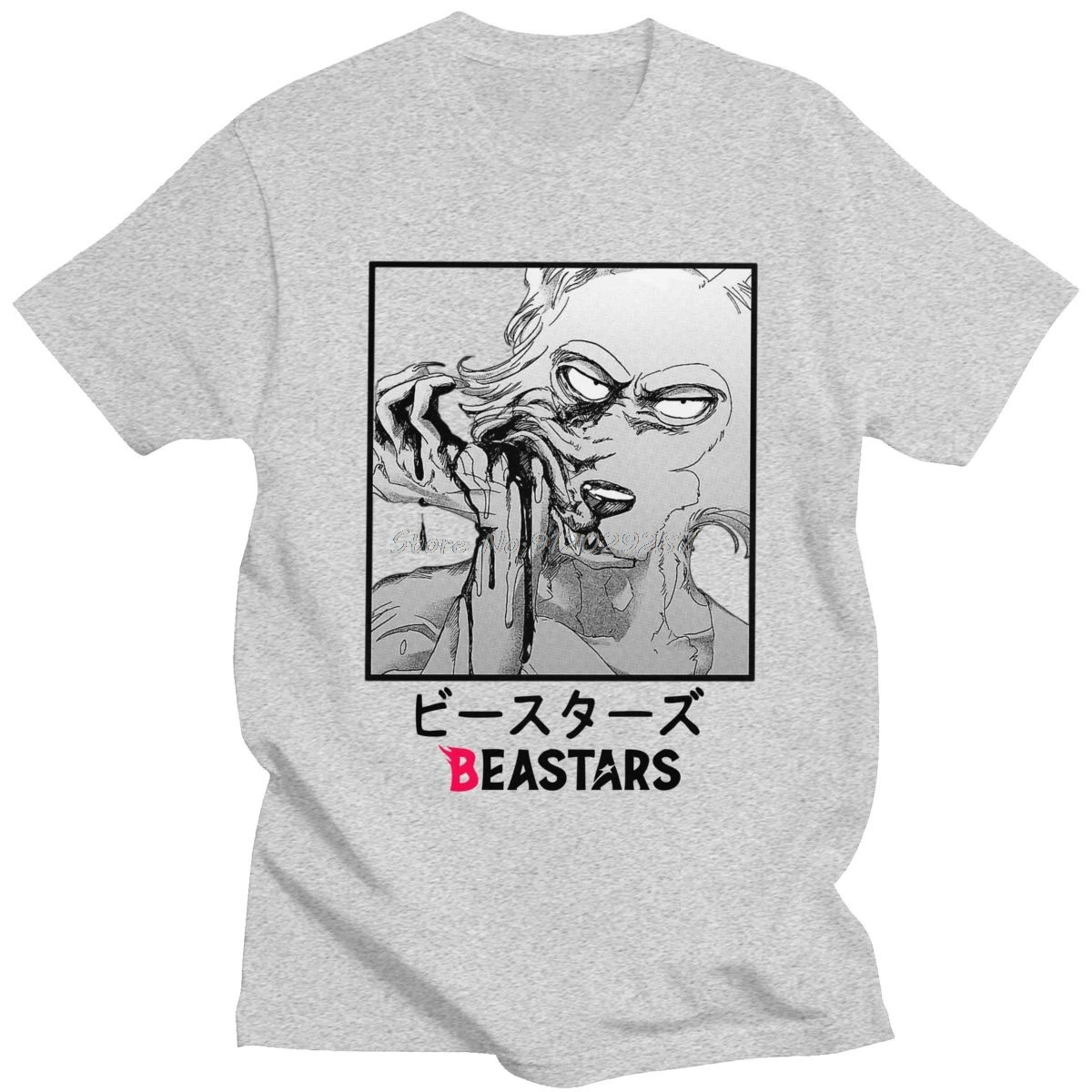 Забавные Beastars футболка для мужчин хлопковая Футболка с рисунком из Аниме