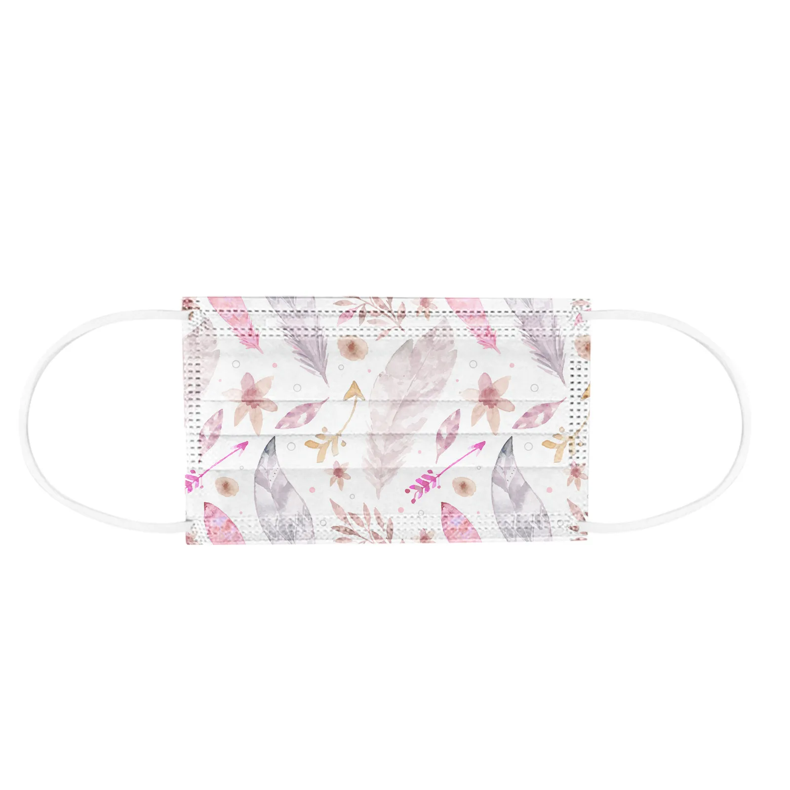 10/20/30/50pcs Flower Print Mask Adult Disposable Face Masks Mascarillas Spring Floral Masque Unisex 3-Layer Face Masks Маска 5
