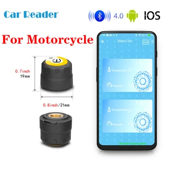 

For Motorcycle BLE Bluetooth 4.0 TPMS Tire Pressure Monitoring System Kit Low Energy For Android/IOS Smart Cellphones