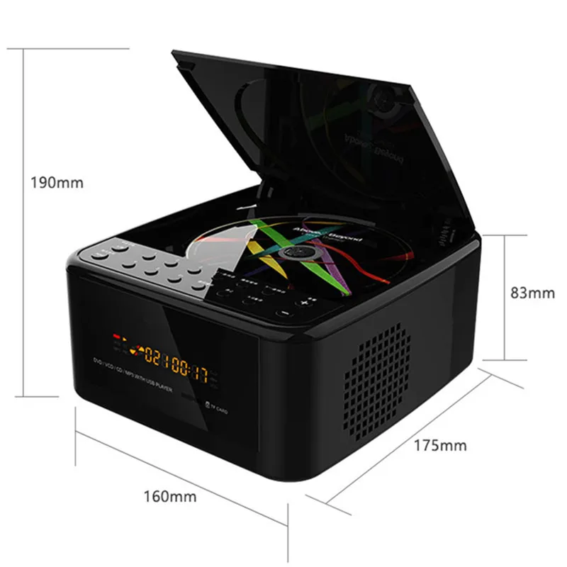 Portable DVD VCD  CD player TF card U disk MP3