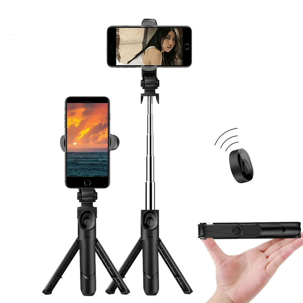 Bluetooth Selfie Stick Control remoto inalámbrico con espejo del trípode portátil para Selfie para teléfono foto de grupo en vivo tomar Video