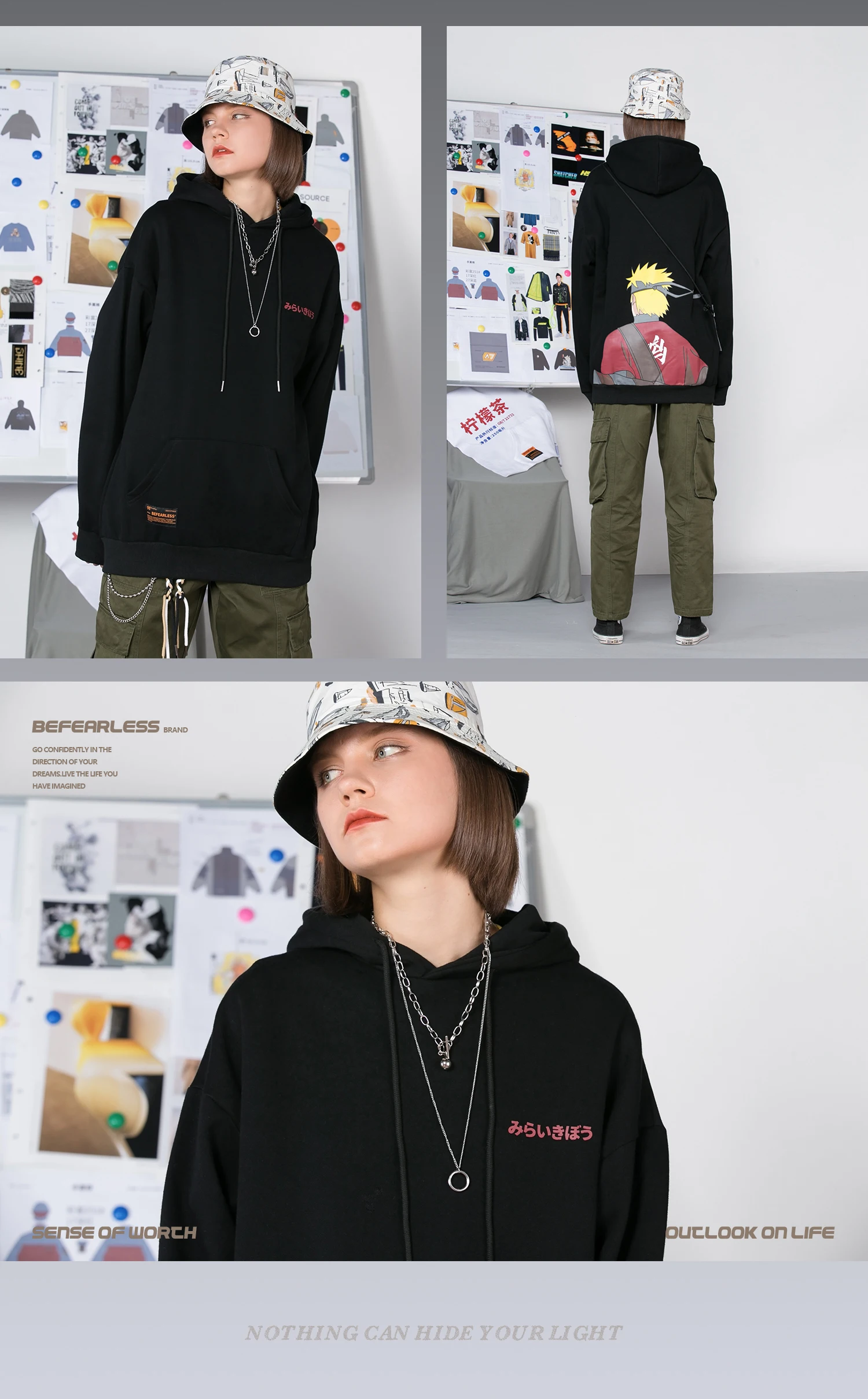 Наруто японский стиль мужская толстовка с капюшоном осень зима теплая с длинным рукавом хлопок Толстовка уличная одежда для женщин