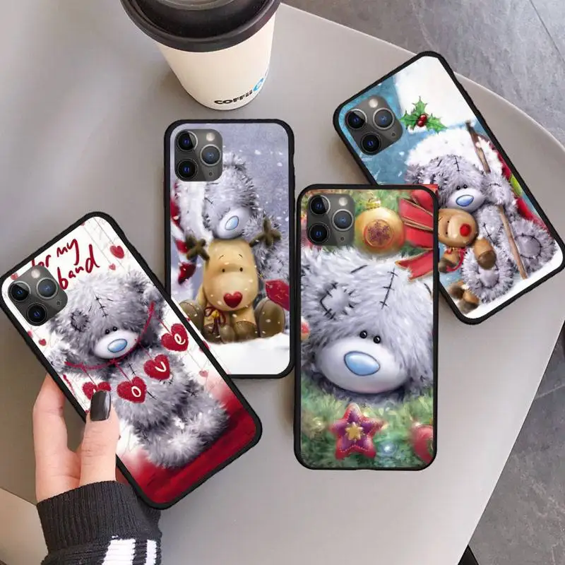 

Cute Merry Christmas Deer bear Phone Case for iPhone 11 12 mini pro XS MAX 8 7 6 6S Plus X 5S SE 2020 XR