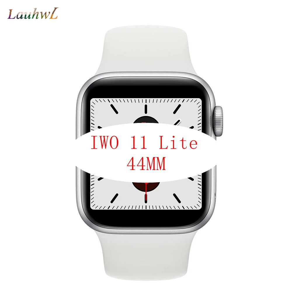 silver IWO 11 Lite Pro Смарт-часы с Bluetooth для измерения артериального давления и сердечного ритма 1:1 умные часы 44 мм для HuaWei Apple iOS Android IWO 11 обновление - Цвет: silver