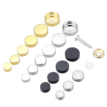 

4Set/Bag Mirror Decorative Nail Advertising Glass Screw Cap Cover Fasteners Stainless Steel Billboard Fixing10-16mm
