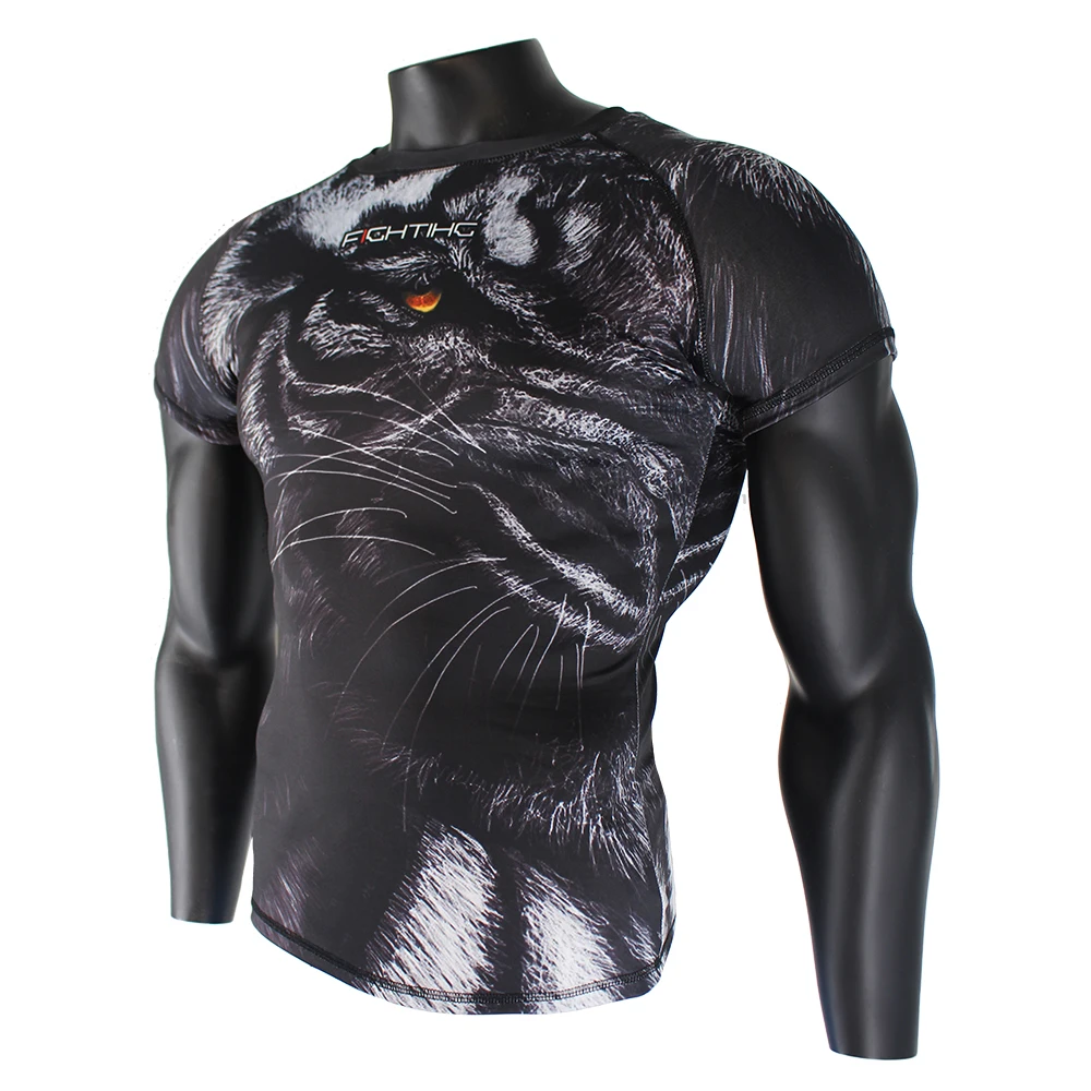 FTEIF ММА черный ревущий Тигр плотный камуфляж боевые боксерские майки Тигр Муай одежда тайская Рашгард джиу джитсу футболка ММА