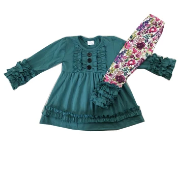 

fall outfit for lovely girl floral design girl outfit fashion baby boutique clothes