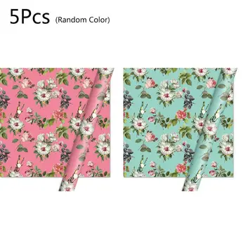 

5 Sheets Flower Wrapping Paper Gift Present Bag Packaging Handmade Wrap Decor Bouquet Supplies