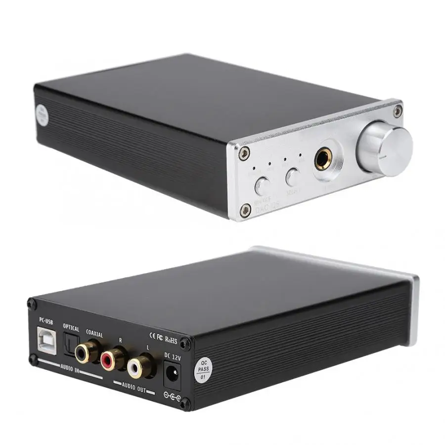 HIFI стерео 24 бит/192 кГц усилитель для наушников Поддержка RCA/6,35 мм разъем для наушников выход 110-240 В
